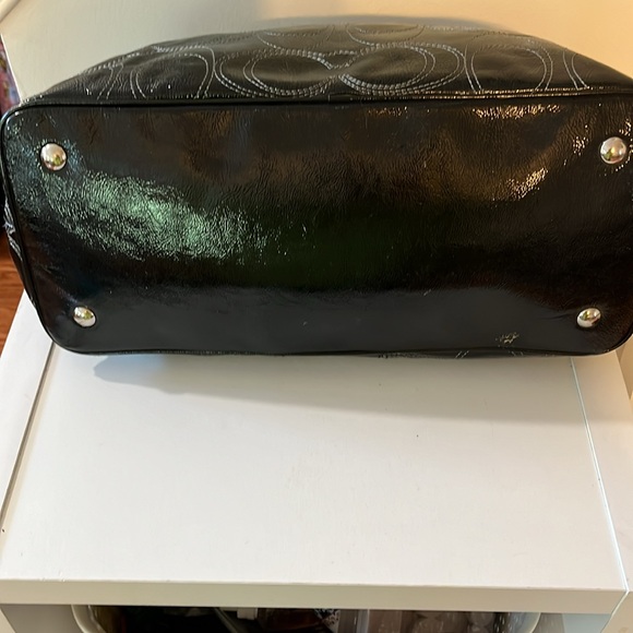 VINTAGE COACH PATENT LEATHER KISS LOCK BLACK F19215 - Picture 7 of 12